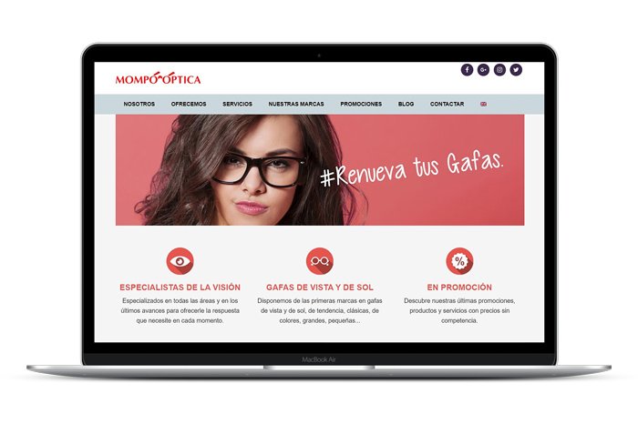 Página web Mompó Óptica